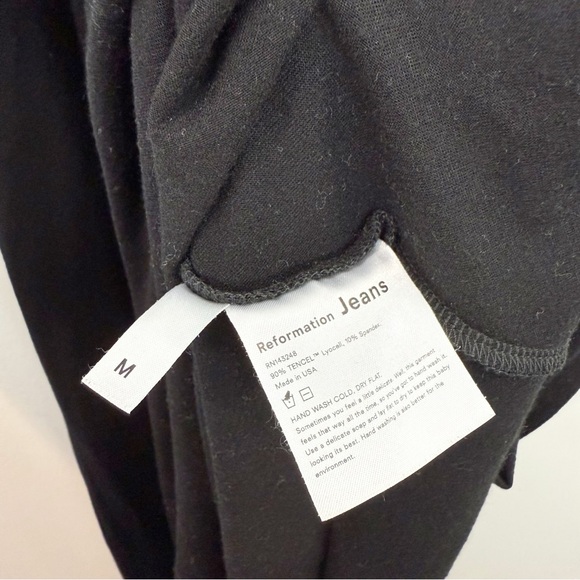 Reformation Miranda Black Midi Dress Sleeveless Size Medium - Picture 4 of 6